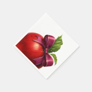 Ein kleiner Apfel ist auf dem Weg Herbst-Baby-Pa Serviette