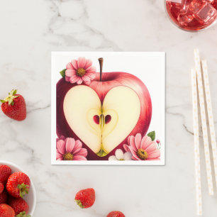Ein kleiner Apfel ist auf dem Weg Herbst-Baby-Pa Serviette