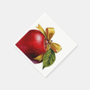 Ein kleiner Apfel ist auf dem Weg Herbst-Baby-Pa Serviette
