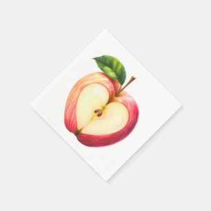 Ein kleiner Apfel ist auf dem Weg Herbst-Baby-Pa Serviette