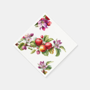 Ein kleiner Apfel ist auf dem Weg Herbst-Baby-Pa Serviette