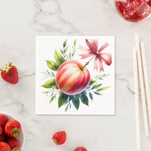 Ein kleiner Apfel ist auf dem Weg Herbst-Baby-Pa Serviette