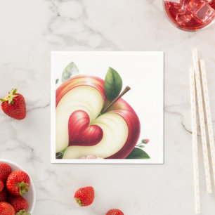 Ein kleiner Apfel ist auf dem Weg Herbst-Baby-Pa Serviette