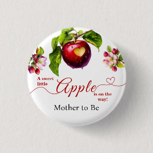 Ein kleiner Apfel ist unterwegs Herbst-Baby-Part Button
