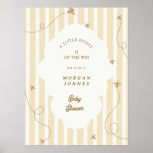 Ein kleiner Bienen-Baby-Shower-Willkommensposter Poster