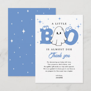 Ein kleiner Boo Boy Niedlich Ghost Halloween Kinde Dankeskarte