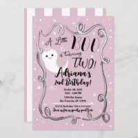 Ein kleiner Boo, der 2 ZWEI rosa Halloween-Geist u