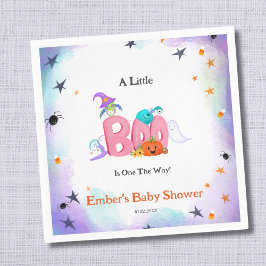 Ein kleiner Boo-Geist, Owl Halloween-Kinderdusche Serviette