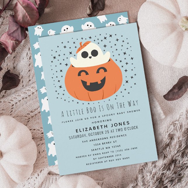Ein kleiner Boo Halloween Baby Shower Boy Einladun Einladung (Von Creator hochgeladen)