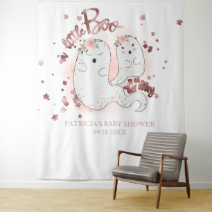 Ein Kleiner Boo Halloween Mädchen Baby Shower Hint Wandteppich