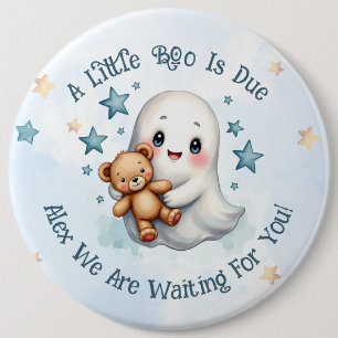 Ein kleiner Boo ist das Niedliche Baby Boy Ghost C Button