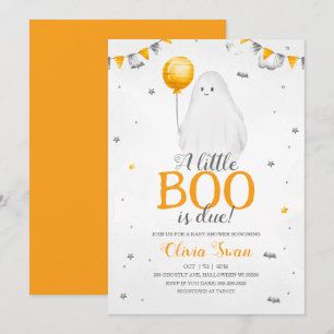 Ein kleiner Boo ist fast die passende Baby Dusche Einladung