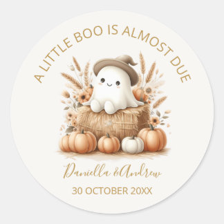 Ein kleiner Boo ist fast Due Boho Baby Dusche Gefa Runder Aufkleber