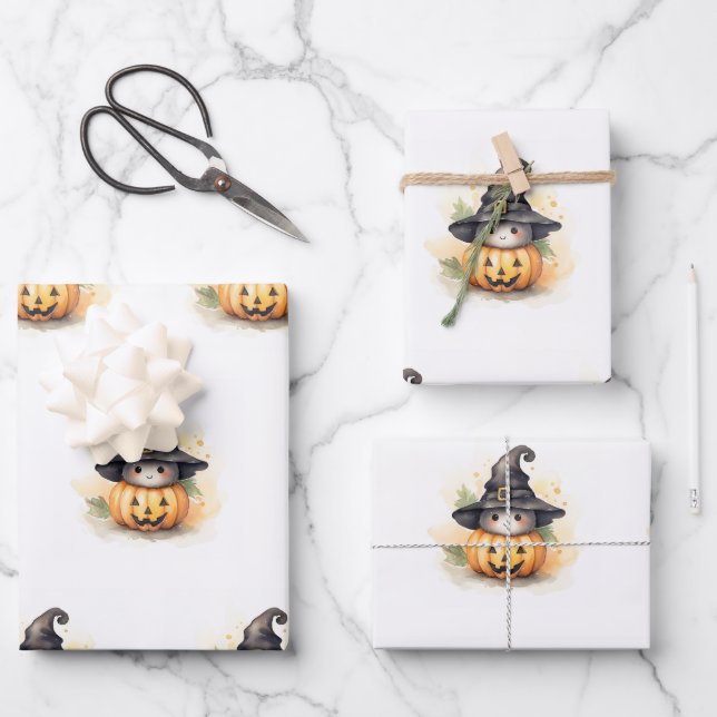 Ein kleiner Boo ist fast fällig Baby Duschgeschenk Geschenkpapier Set (Vorderseite)