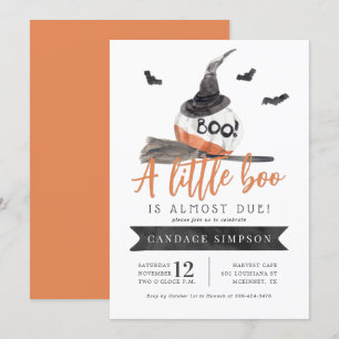 Ein kleiner Boo ist fast gerade wegen Halloween-Ki Einladung