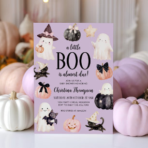 Ein kleiner Boo ist fast gerade wegen Halloween-Ki Einladung