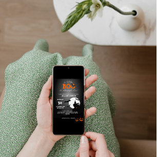 Ein kleiner Boo ist fast gerade wegen Halloween-Ki Einladung