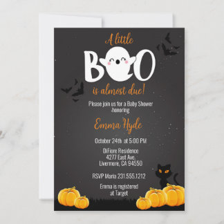 Ein kleiner Boo ist fast gerade wegen Halloween-Ki Einladung