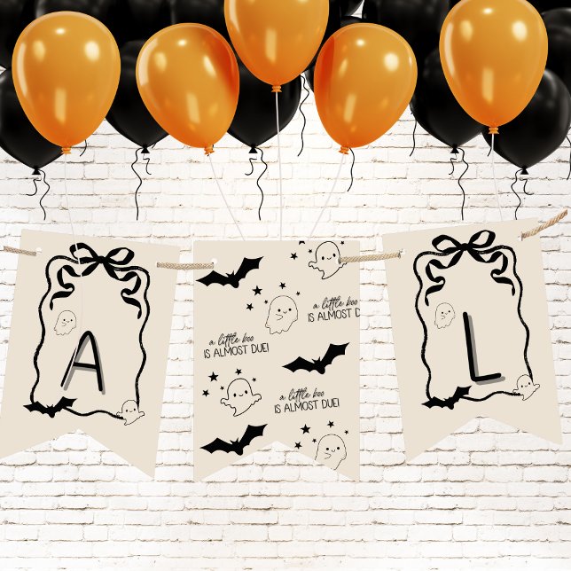 Ein kleiner Boo ist fast wegen der Jagdfahnen Wimpelkette (A Little Boo is Almost Due Bunting Flags)