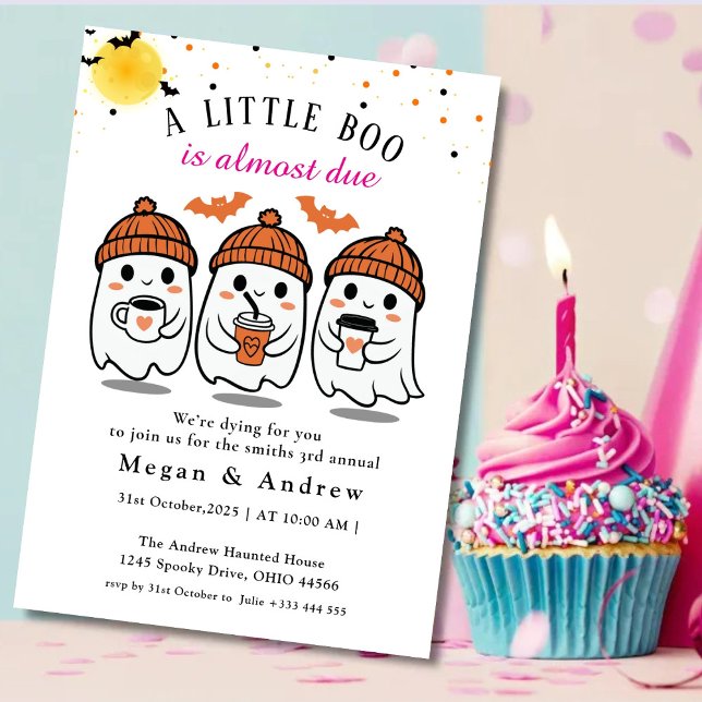 Ein kleiner Boo ist fast wegen Halloween Einladung (Von Creator hochgeladen)