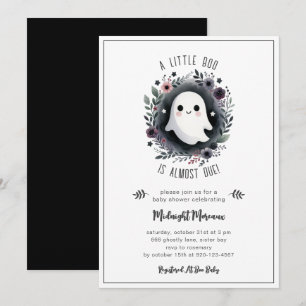 Ein kleiner Boo ist fast zu Halloween-Kinderdusche Einladung