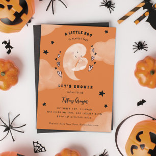 Ein kleiner Boo ist fast zu Halloween-Kinderdusche Einladung