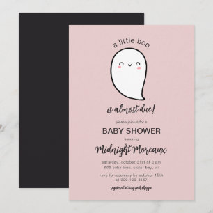 Ein kleiner Boo ist fast zu Halloween-Kinderdusche Einladung