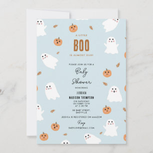 Ein kleiner Boo ist fast zu Halloween-Kinderdusche Einladung