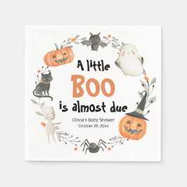 Ein kleiner Boo ist fast zu Halloween-Kinderdusche Serviette