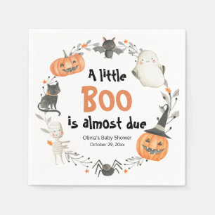 Ein kleiner Boo ist fast zu Halloween-Kinderdusche Serviette