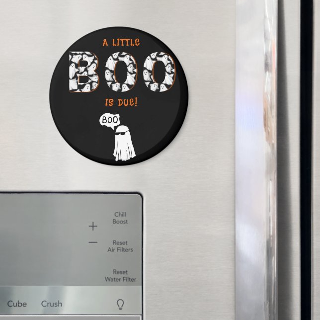 Ein kleiner Boo ist wegen Ghost Spooky Baby Dusche Magnet (In Situ (Kühlschrank))