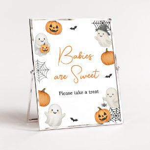 Ein kleiner Boo-Kürbis-Halloween-Babys sind süß Poster