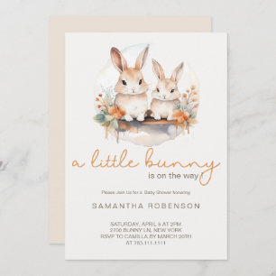Ein kleiner Bunny ist auf dem Weg Baby Dusche Einladung