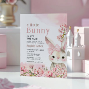 Ein kleiner Bunny ist auf dem Weg Baby Dusche Einladung