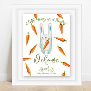 Ein kleiner Bunny ist unterwegs! Babyparty Poster