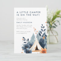 Ein kleiner Camper Forest Baby Dusche Einladung