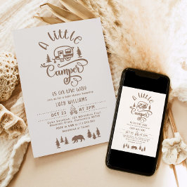 Ein kleiner Camper ist auf dem Weg Baby Dusche Einladung