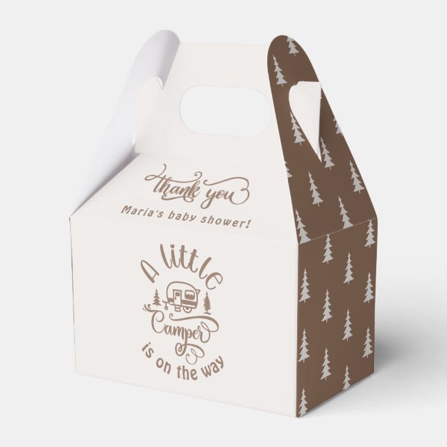 Ein kleiner Camper mit minimalistischer Babyshow,  Geschenkschachtel (Vorderseite)