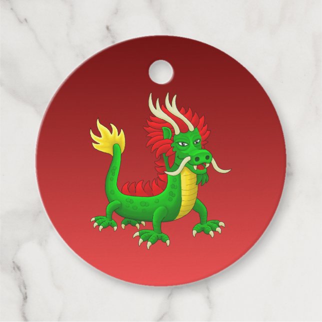 Ein kleiner chinesischer Drache Geschenkanhänger (Vorderseite)