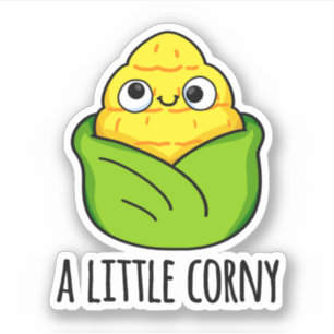 Ein kleiner Corny Funny Baby Mais Pub Aufkleber
