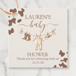 Ein kleiner Cowboy Baby Shower Boy Geschenkanhänger