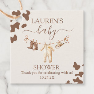 Ein kleiner Cowboy Baby Shower Boy Geschenkanhänger