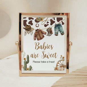Ein kleiner Cowboy Babydusche Babys sind süß Poster