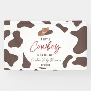 Ein kleiner Cowboy Cow Boy Rodeo Western Babydusch Banner
