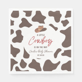 Ein kleiner Cowboy Cow Boy Rodeo Western Babydusch Serviette