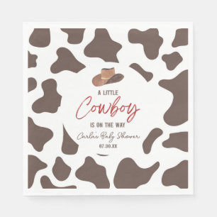 Ein kleiner Cowboy Cow Boy Rodeo Western Babydusch Serviette