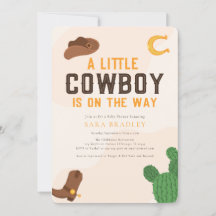 Ein kleiner Cowboy ist auf dem Weg Western Baby Du