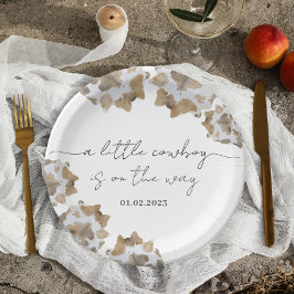 Ein kleiner Cowboy ist unterwegs Pappteller