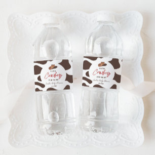 Ein kleiner Cowboy Rodeo Western Baby Shower Wasserflaschenetikett