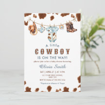 Ein kleiner Cowboy-Western Clothesline-Babydusche